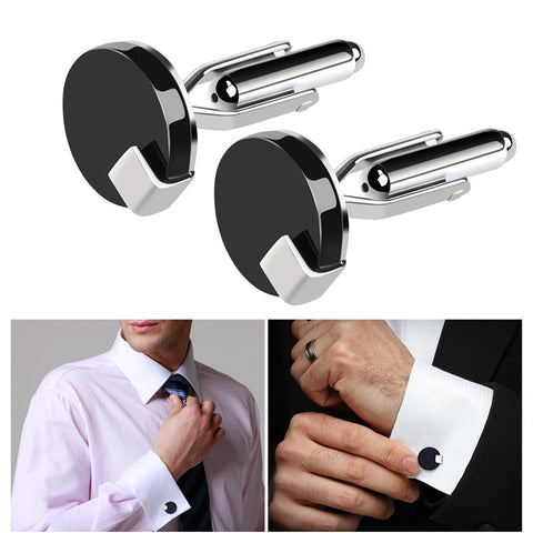 ULTNICE Pair of Men's Round French Style Cufflinks Sleeves Buttons