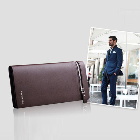 New Men Leather Card Cash Receipt Holder Organizer Bifold Wallet Purse