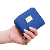Women Leather Small Wallet Card Holder Zip Coin Purse Clutch Handbag