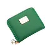 Women Leather Small Wallet Card Holder Zip Coin Purse Clutch Handbag