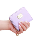 Women Leather Small Wallet Card Holder Zip Coin Purse Clutch Handbag
