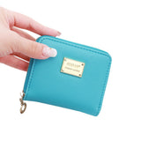 Women Leather Small Wallet Card Holder Zip Coin Purse Clutch Handbag