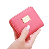 Women Leather Small Wallet Card Holder Zip Coin Purse Clutch Handbag