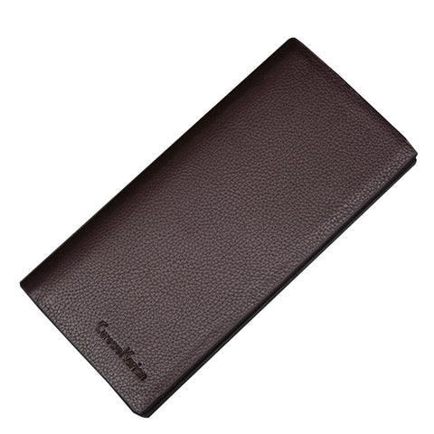 Man Wallet Leather Concise Money Bag Huge Capacity Purse Card Holder