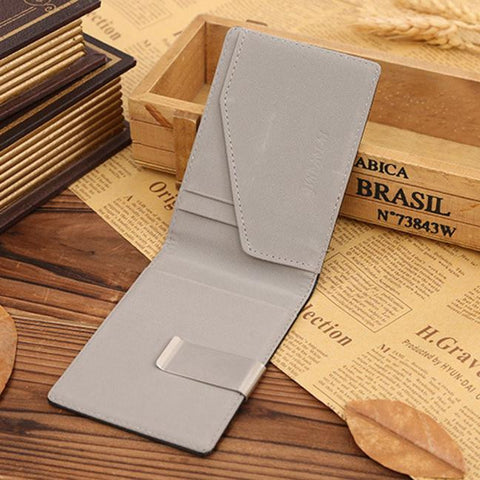 Mens Leather Magic Credit Card ID Holder Money Clip Wallet