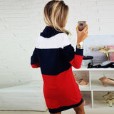 Women Collared Long Sleeve Dress Ladies Casual Bodycon Short Mini Sundress