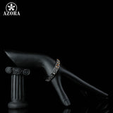 AZORA Black Gun Color Ancient Pattern Bracelet & Bangles Crystals from Austrian Retro Style Bangles Women Jewelry TB0093